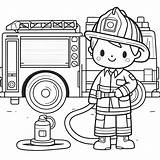 A Cute Firefighter coloring Page  Download Print Or Color Online For Free sketch template