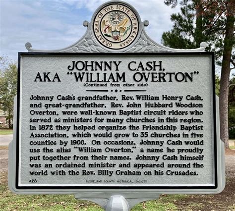 Cash Family Reunions / Johnny Cash, AKA "William Overton" Historical Marker