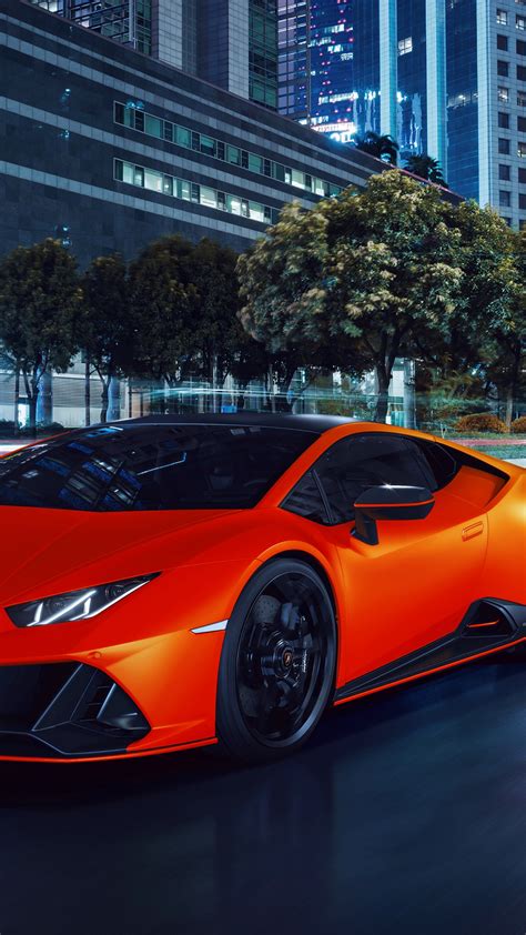 Lamborghini Huracan EVO Fluo Capsule Wallpaper 4K, Night, Cityscape