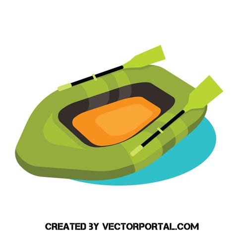 Inflatable boat Royalty Free Stock Vector Clip Art