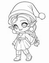 10 Cute Christmas Elf Coloring Pages For Kids  Bratz Coloring sketch template