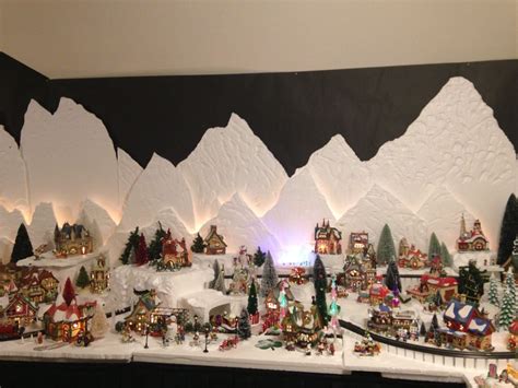 Styrofoam Christmas Displays Village Building | Christmas village display, Diy christmas village ...