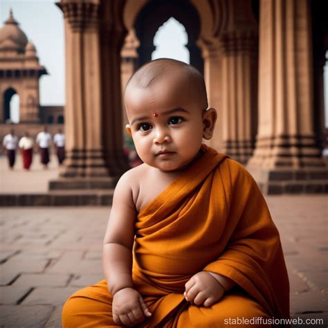 small fat baby boy as a buddhist monk at gateway of india Prompts | Stable Diffusion Online