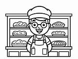 Creative Bakery Coloring Page  sketch template