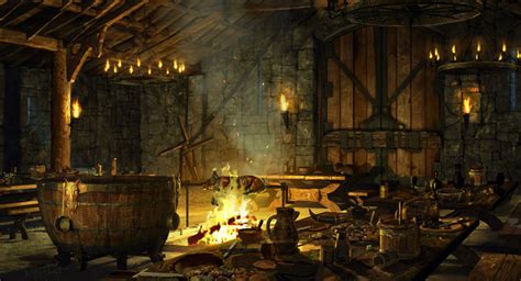 Mead Hall | Beowulf, Mead hall, Concept art