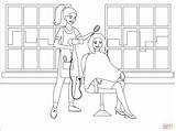 Hairdresser coloring page  Free Printable Coloring Pages sketch template