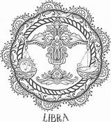 Libra Coloring Pages For Adults Zodiac Color Horoscope  sketch template