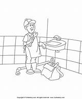 Plumber Coloring Page  sheets Color pages sketch template