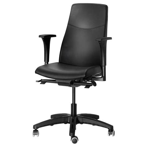 VOLMAR Swivel chair with armrests - black - IKEA Ikea Office Chair, Office Table, Office ...