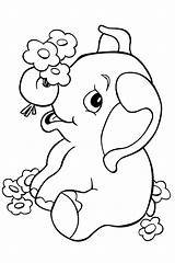 Baby Elephant Coloring Pages For Kindergarten  Activity Shelter sketch template