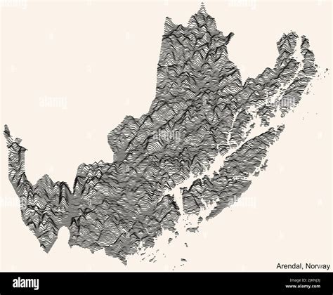 Topographic relief map of ARENDAL, NORWAY Stock Vector Image & Art - Alamy