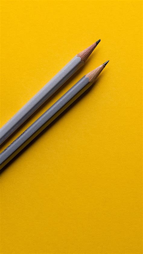 1920x1080px, 1080P free download | Minimalistic Pencils, pen, pencil, minimal, yellow, HD phone ...
