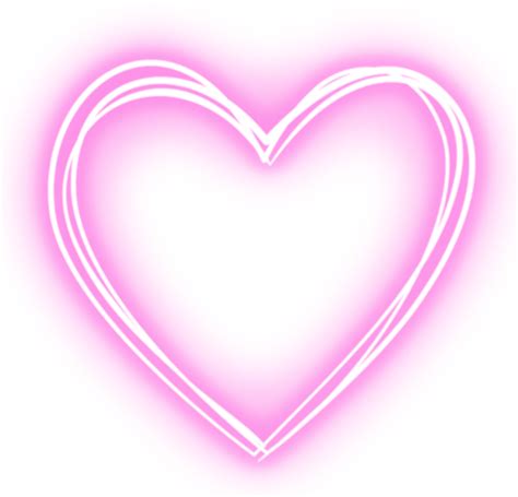 Download #pinkheart #pink #heart #neon #glow #neonpink - Нарисованное Сердце Пнг - Full Size PNG ...