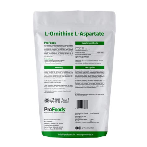 L-Ornithine L-Aspartate Powder - Profoods Nutrition