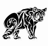 Tribal Polar Bear Tattoo sketch template