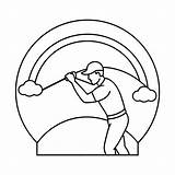 Premium Vector  Golfer Coloring Pages For coloring Book sketch template