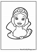 How To Draw Snow Whites Face sketch template