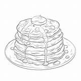 Pancakes Coloring Page – Coloring Corner sketch template