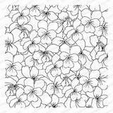 Layered Pansies  Cling Rubber Stamp Impression obsession sketch template