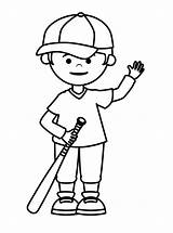 Baseball Player Coloring Pages Online For Kids sketch template