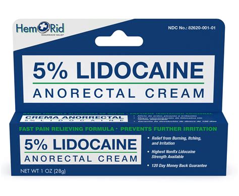 Hemorrhoid Cream with Lidocaine 5% | HemRid