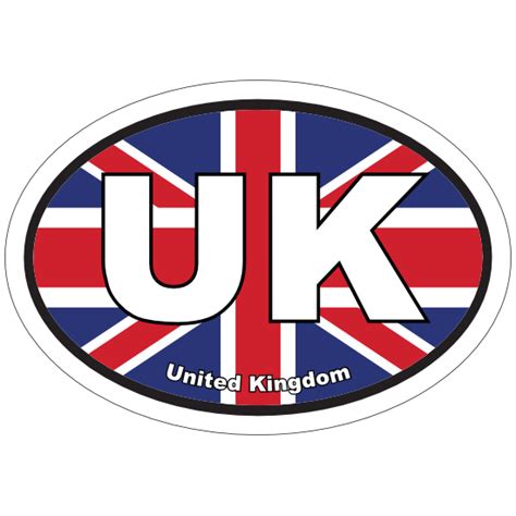 United Kingdom Uk Flag Oval Sticker