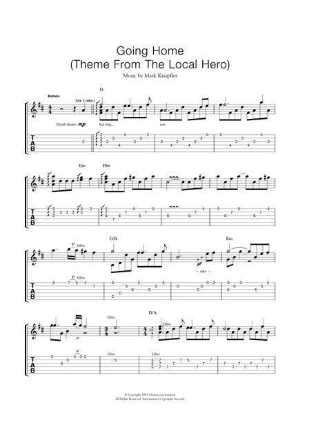 Going Home (Theme From "Local Hero") by Mark Knopfler - Guitar Tab ...