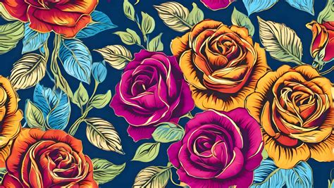 Batik Roses Flowers Background Free Stock Photo - Public Domain Pictures