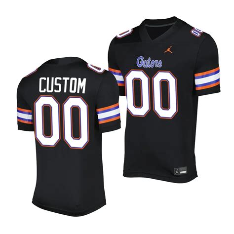 Custom Florida Gators Alternate Game #00 Jersey Men's Black 2023 Salute ...