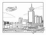 Vancouver Cityscape Colouring/Coloring Sheets By Math Science And Art  sketch template