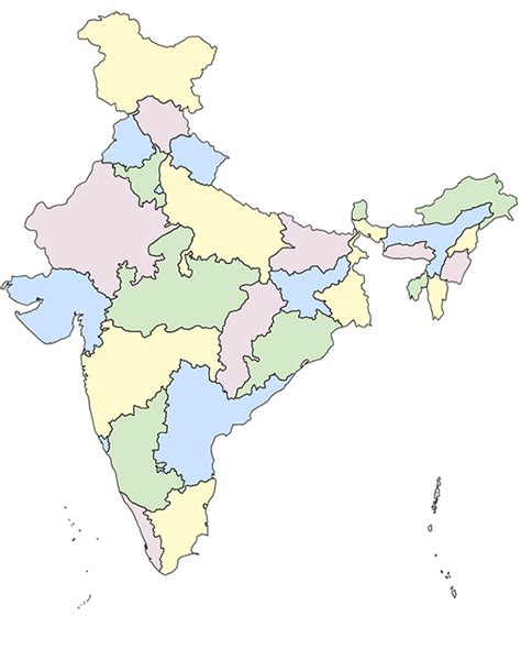 Political Map Of India Clip Art