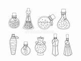 Coloring Page Potion Bottles Stock Illustrations – 22  sketch template