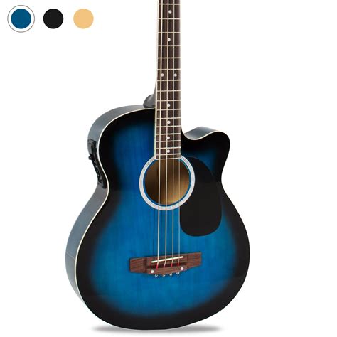 Best Choice Products 22-Fret Full Size Acoustic Electric Bass Guitar w ...