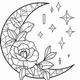 Moon Coloring Pages Black And White sketch template