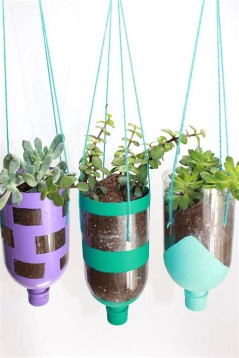 Simple DIY Garden With Used Bottle | Diy hanging planter, Diy water bottle, Hanging planters