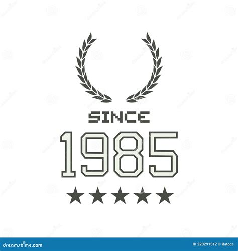 Since 1985 Classic Symbol Cartoon Vector | CartoonDealer.com #165176655