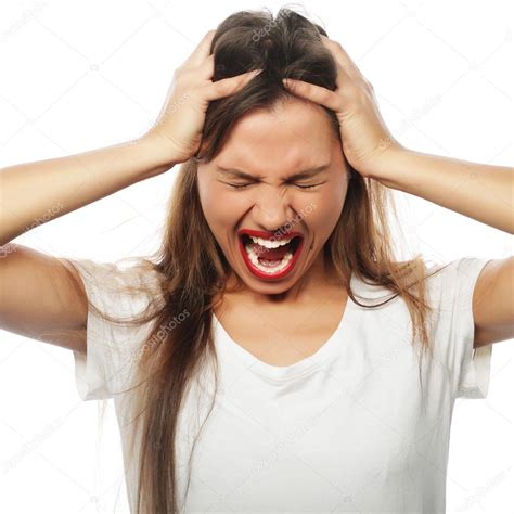 Frustrated and angry woman screaming. Stock Photo by ©kanareva 101782366