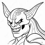 Fierce Diablo With Flames Coloring Page 56404 44624 sketch template