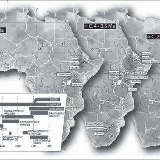 Geographic and chronologic distribution of hominids fossils remains... | Download Scientific Diagram