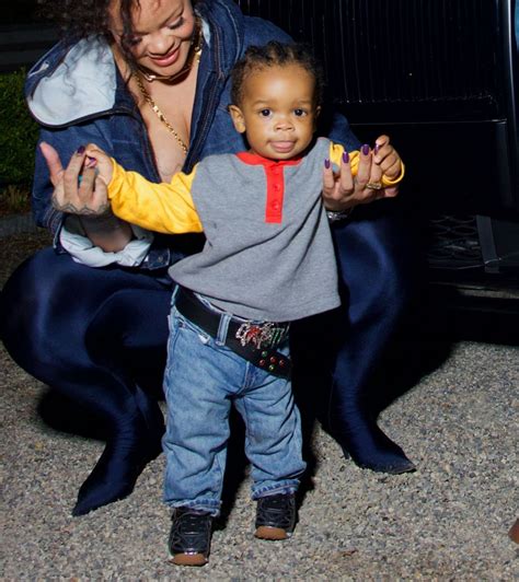 Rihanna jokes about her son inheriting her forehead