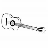 Acoustic Guitar Coloring Pages For Kids  Download sketch template