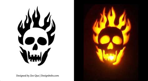 10 Free Scary Halloween Pumpkin Carving Patterns / Stencils & Ideas ...