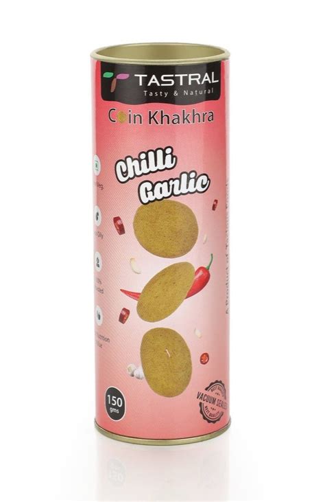 Gujarat Tastral Chilli Garlic Coin Khakhra, 6 Months, Packaging Size: 150g at Rs 99/pack in Shapar