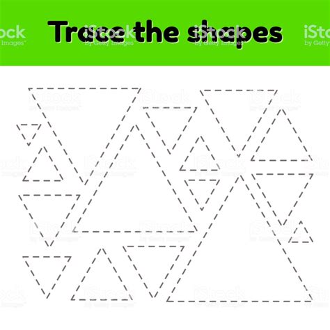 Triangle Tracing Worksheet | AlphabetWorksheetsFree.com