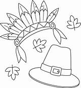 Indian Hat Coloring Page sketch template