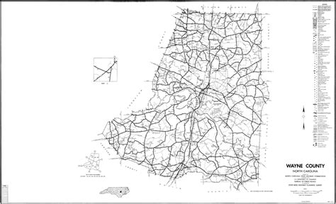 1962 Road Map of Wayne County, North Carolina