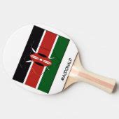 KENYA FLAG & MAP Personalized Ping Pong Paddle | Zazzle