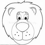 Lion Animal Face Mask Coloring Pages Free Instant Download coloring  sketch template