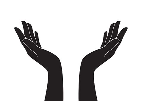 Praying Hands Black Transparent PNG & SVG Vector
