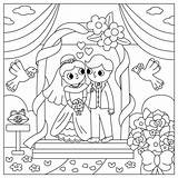 380  Coloring Book With Wedding Couple Stock Illustrations Royalty sketch template